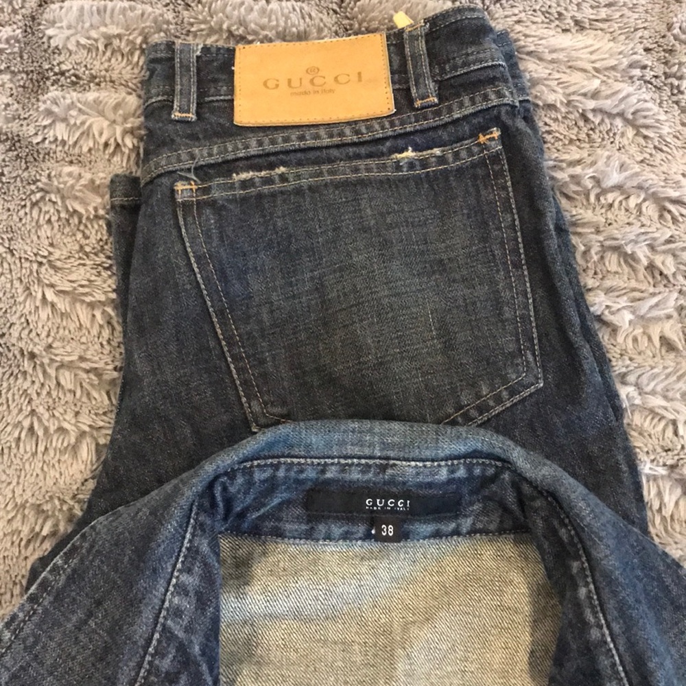 Gucci vintage jeans and jacket
